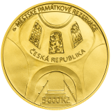 Zlatá mince 5000 Kč 2023 Město Hradec Králové běžná kvalita