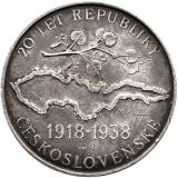 Stříbrná medaile 20 let republiky a X. všesokolský slet 1938