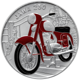 Stříbrná mince 500 Kč 2022 Motocykl Jawa 250 běžná kvalita