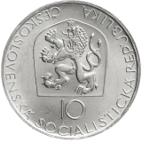 Pamětní stříbrná mince 10 Kčs Sté výročí položení základního kamene Národního divadla 1968