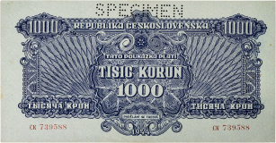 1000 korun 1944 - perforovaná -