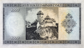 1000 korun bez data (1945) - neperforovaná -
