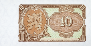 Československá bankovka 10 Kčs 1953