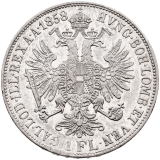 Stříbrná mince Rakousko Uhersko, Zlatník 1858 B, František Josef I.