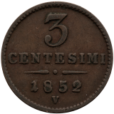 Mince 3 Centesimi 1852 V