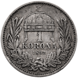 Stříbrná mince 1 Koruna 1892 KB