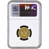Zlatá medaile, replika Erckerova pražského dukátu Rudolfa II. 1997, certifikace NGC MS 69.
