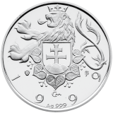 Stříbrná pamětní medaile, prezident Dr. Edvard Beneš 1999 Proof