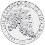 Stříbrná pamětní medaile Leonardo da Vinci Mona Lisa 2002 Proof
