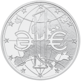 Stříbrná pamětí medaile k zavedení Euro měny 2002 Proof