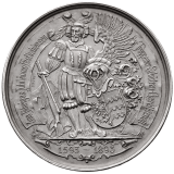 Stříbrná medaile 300. výročí založení střeleckého spolku v Opavě 1893