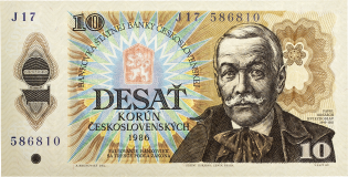 Bankovka 10 korun 1986