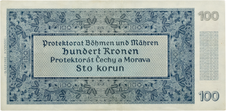 Státovka 100 Kč 1940 – neperforovaná, série 12 A, II. vydání