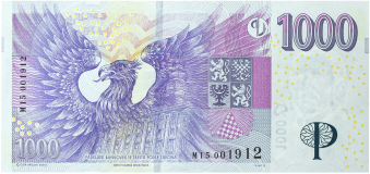 Bankovka 1.000 Kč vzor 2008 – série M15 – Přítisk 2023