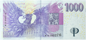 Bankovka 1.000 Kč vzor 2008 – série M13 – Přítisk 2023