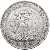 Stříbrná mince 5 Korun 1907 KB - Korunovační