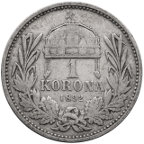 Stříbrná mince 1 koruna 1892 KB