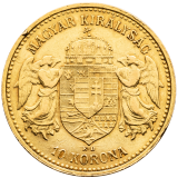 Zlatá mince 10 korun 1905 KB