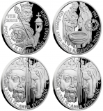 Sada dvou stříbrných medailí Královské dvojice – Karel IV. a Anna Svídnická Proof