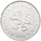 Stříbrná mince 5 korun 1931