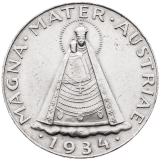 5 Schilling 1934 - Madona z Mariazell