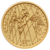 Zlatá mince 2.000 Kč - Tančící dům v Praze 2005