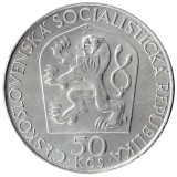 Pamětní stříbrná mince 50 Kčs 100. Výročí narození Vladimíra Iljiče Lenina 1970