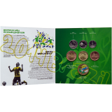 2014 - Sada oběžných mincí ČR  - MS ve fotbale Brazílie