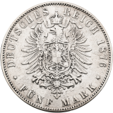 5 Marka 1876 H - Ludwig III.