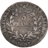 5 francs 1807 L - Napoleon I.
