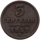 3 Centesimi 1852 V