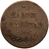 3 Krejcar 1849 - František Josef I.