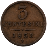 3 Centesimi 1852 V