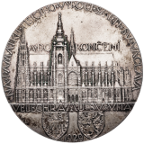 Dokončení stavby Velechrámu sv. Víta 1929 - Postříbřený bronz -