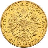 20 Korun 1908 jubilejní