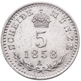 5 krejcar 1858 A